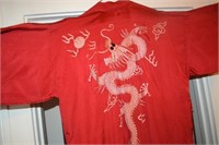 Silk Kimono w/ Dragon Embroidery