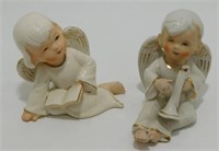* Vintage Porcelain Angels, Trumpet and Boox - 3