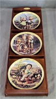 VTG Hummel Collector Plates in Holder