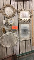 Metal frame dresser mirrors