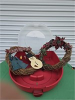 Wreath container with two (2) wreaths