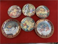 (6) Still Life Decorated Plates