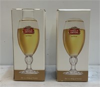 (2) Stella Artois Beer Glasses