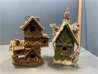 2 bird houses 14” tall