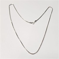 Silver Box Chain 18" Necklace
