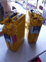 Pair of New 5 Gallon Metal Diesel Fuel Cans