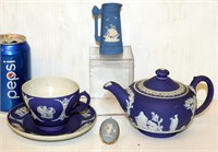 Wedgewood Dark Blue Jasperware Pieces