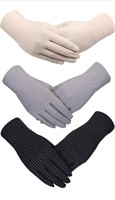 3 PAIRS WOMEN SUN PROTECTIVE GLOVES UV PROTECTION