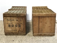 Old egg crate box pair