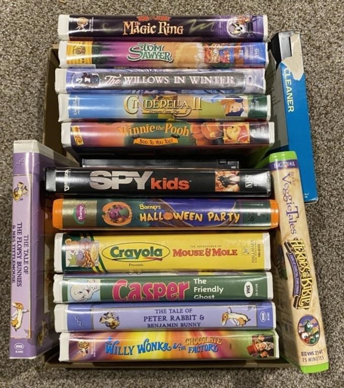 Various VHS Kid Movies Incl. Spy Kids, Casper The