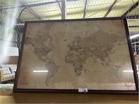 Framed print of work map