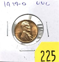 1959-D Lincoln cent, Unc.
