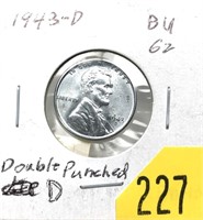 1943-D Lincoln cent, Unc.