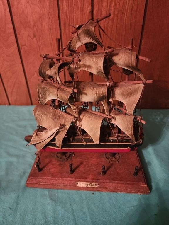 Vintage Flying Cloud Clipper Ship Model Maritime