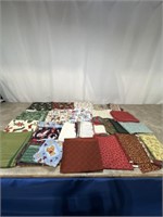 Assortment of Christmas fabric with miscellaneous
