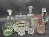 Bar Glasses, Flasks, Decanters, & more
