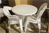 White composite material outdoor patio table