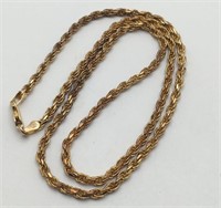 Sterling Silver Italian Gold Tone Necklace