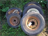 (4) IMPLEMENT RIMS & TIRES