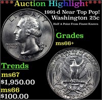 ***Auction Highlight*** 1991-d Washington Quarter