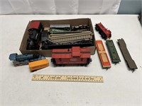 Assorted Model Train Tracks Cars & Locomotive