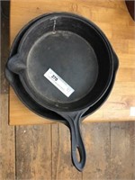 Griswold #8 and Unsigned Cast Iron Frying Pan