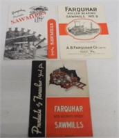 lot of 3 Farquhar sawmill catalogs