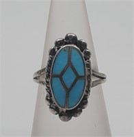Navajo, Sterling Silver Turquoise Ring