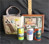 Golf Bag, Picture & Collectable Cans