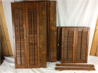 Two Sets of Indoor Wood Shutters