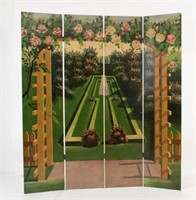 4-Panel Painted Room Divider