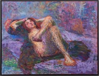James Patrick Maher Nude Woman Oil On Canvas