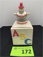 Abingdon Pottery Jack In The Box Cookie Jar