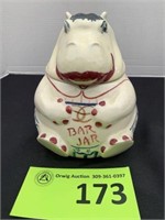 Abingdon Pottery Rare Happy Hippo Cookie Jar 549