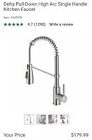 Delta Commercial Style Kitchen Faucet-Stainless