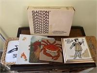 Vintage Salton Food Warmer & Assorted Trivets