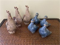 Collection of Ceramic Chickens & Ducks