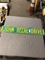JOHN DEERE DRIVE TIN SIGN--6 X 36"