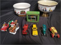 Group of Charles Wysoki bowls and Christmas