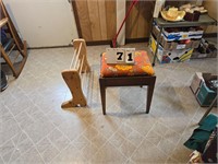 Sewing Stool, Wooden Shoe Rack