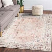 MUJOO 5'x7' Area Rugs Pink Machine Washable