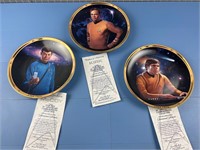 3X STAR TREK COLLECTOR PLATES W/ COA