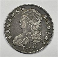 1828 Capped Bust Silver Half Very Fine VF