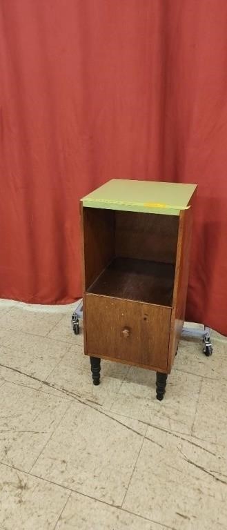 Vintage Side Table - measures 13"x13.5"x30.5"