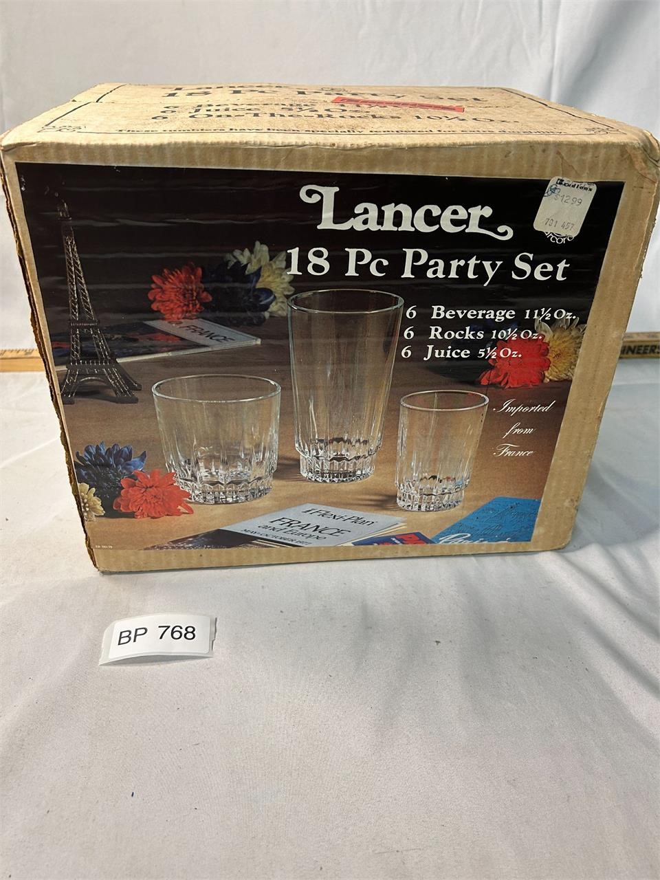 VTG Lancer 18Pc Party Glassware Set New in Box