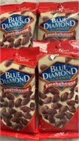 4 bags Blue Diamond Almonds Smokehouse flavor,