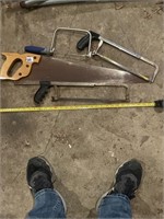 4 hand saws (2 hack saws, coping saw and crosscut