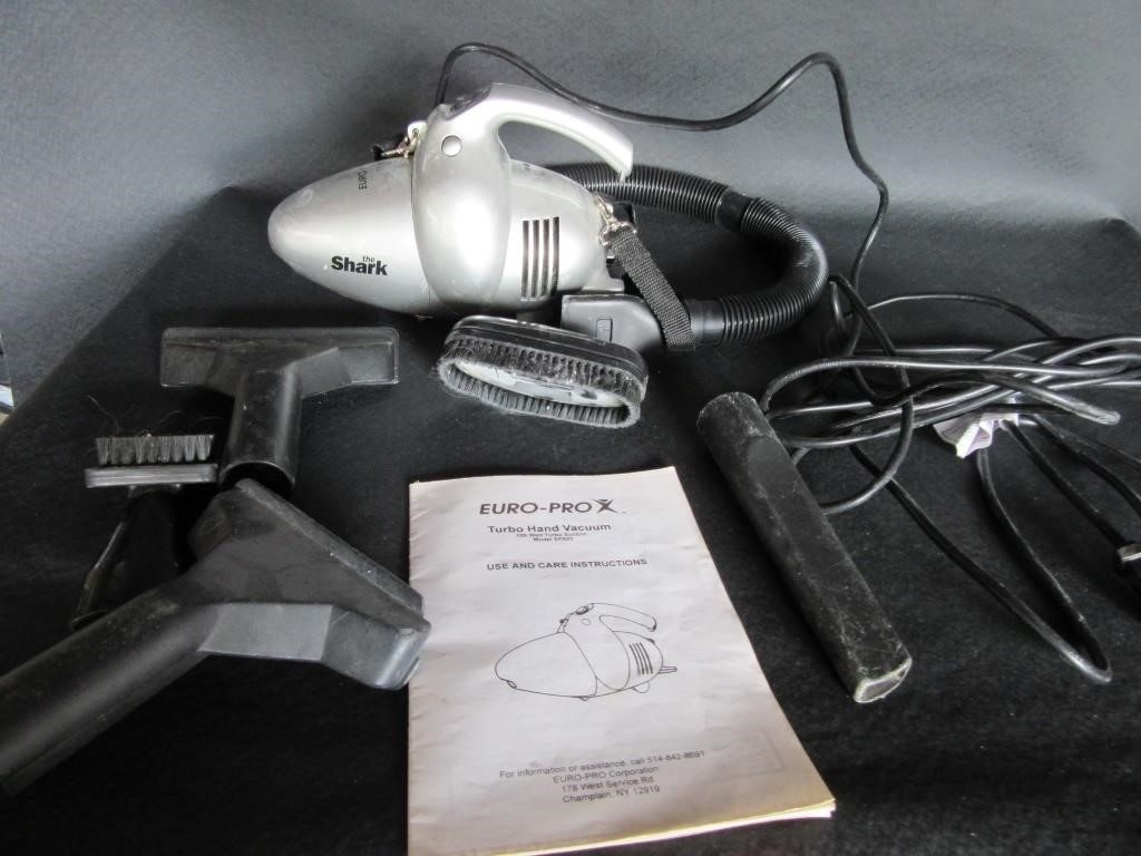 Euro Pro Turbo Hand Vacuum & Attachments