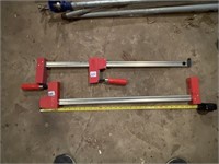 2 Bessby clamps roughly 25 inch