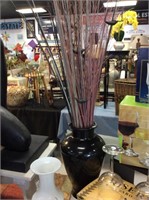 Arrangement in black vase